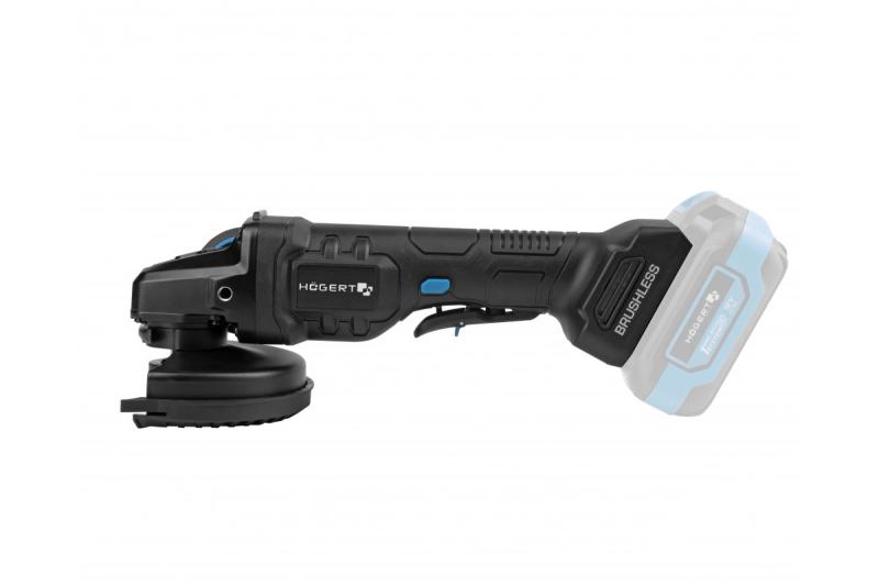 HÖGERT Vezeték nélküli sarokcsiszoló pedálkapcsolóval, 125MM, 18V - akkumulátor nélkül