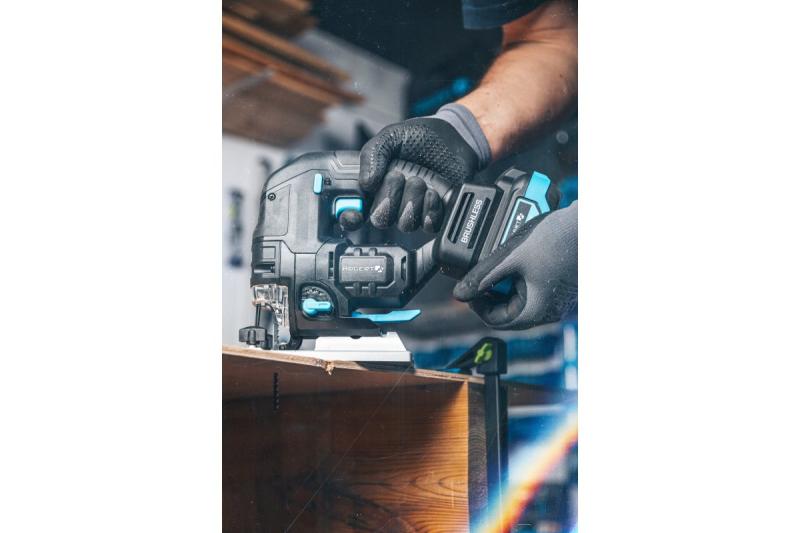 HÖGERT akkumulátoros dekopírfűrész, 18V, rezgéscsillapított fogantyú - akkumulátor nélkül