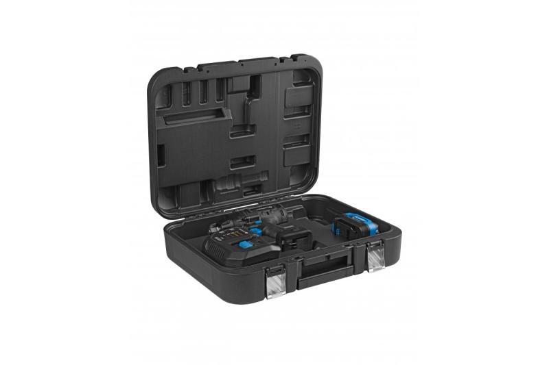 HÖGERT akkumulátoros ütvecsavarozó készlet, kefementes, 18V, akkumulátorral, töltővel