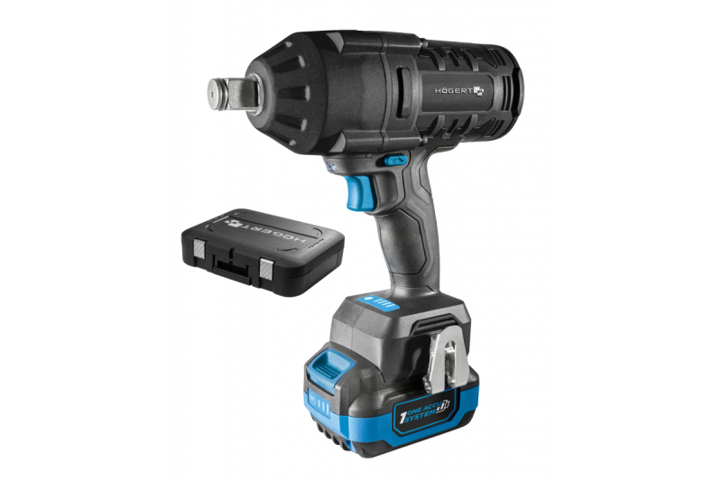 HÖGERT akkumulátoros ütvecsavarozó készlet, kefementes, 1000 Nm, 18V akkumulátorral, töltővel