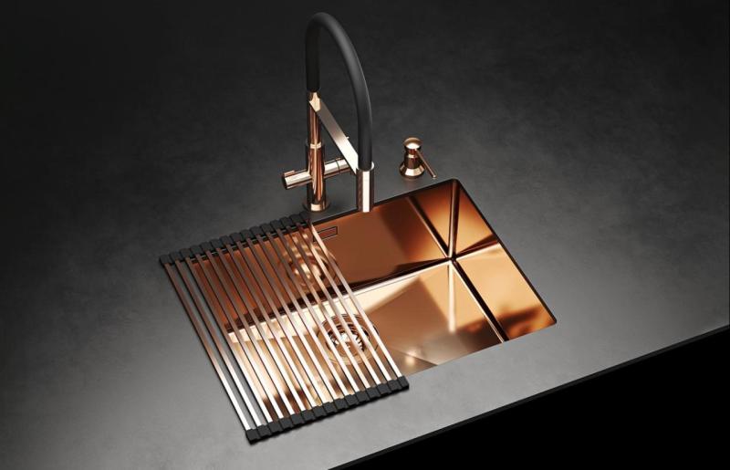 Ausmann Claridge 3-utas keverőcsaptelep rugalmas kifolyóval és szűrt vízzel – Szürke - 1208970502