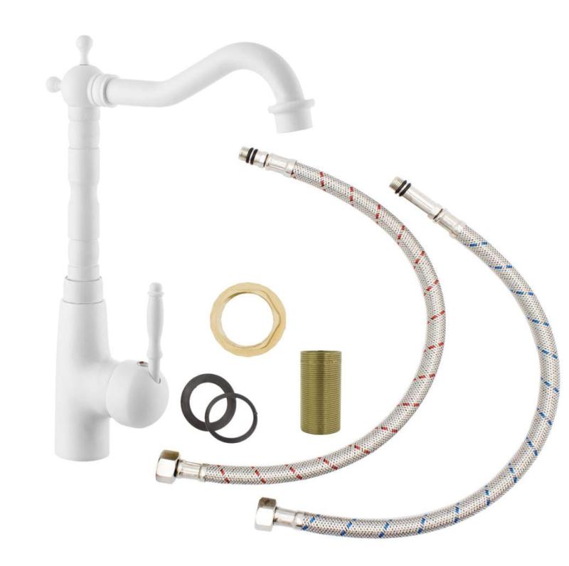 Graniteland Verve klasszikus nosztalgikus konyhai csaptelep fehér 1208970653