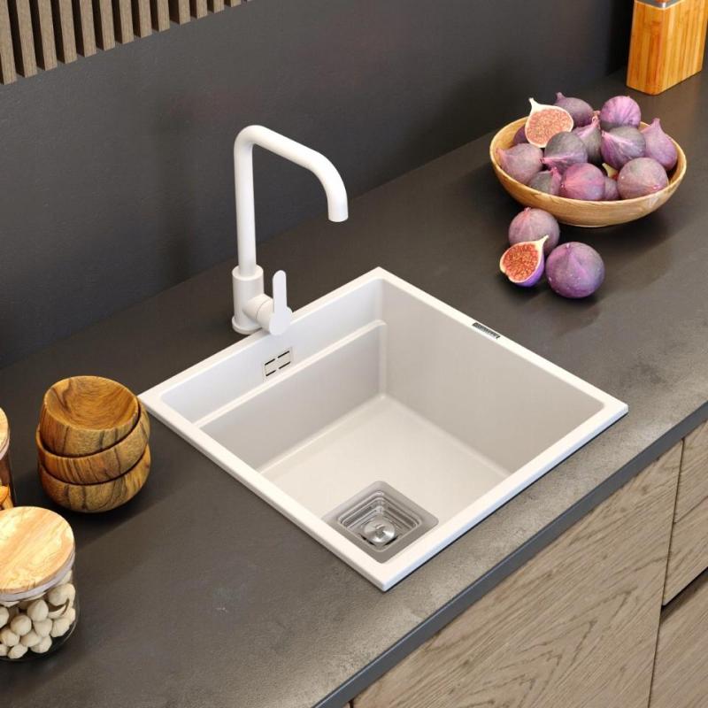 Gránitland Stellar Konyhai Csaptelep Fehér forgatható kifolyóval 1208970668