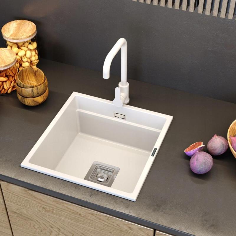 Gránitland Stellar Konyhai Csaptelep Fehér forgatható kifolyóval 1208970668