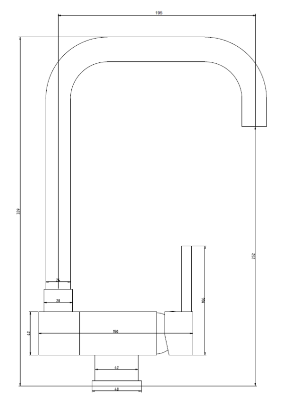 Graniteland Serenity lehajtható ablakos konyhai csaptelep króm 1208970687
