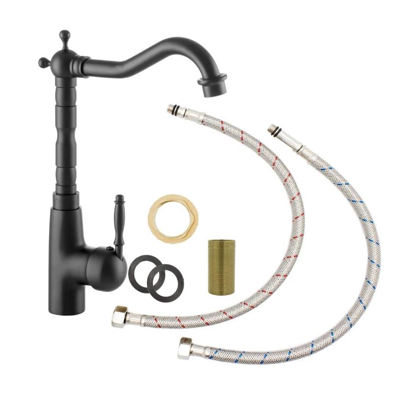 Graniteland Verve Konyhai Csaptelep Fekete forgatható kifolyóval 1208970702