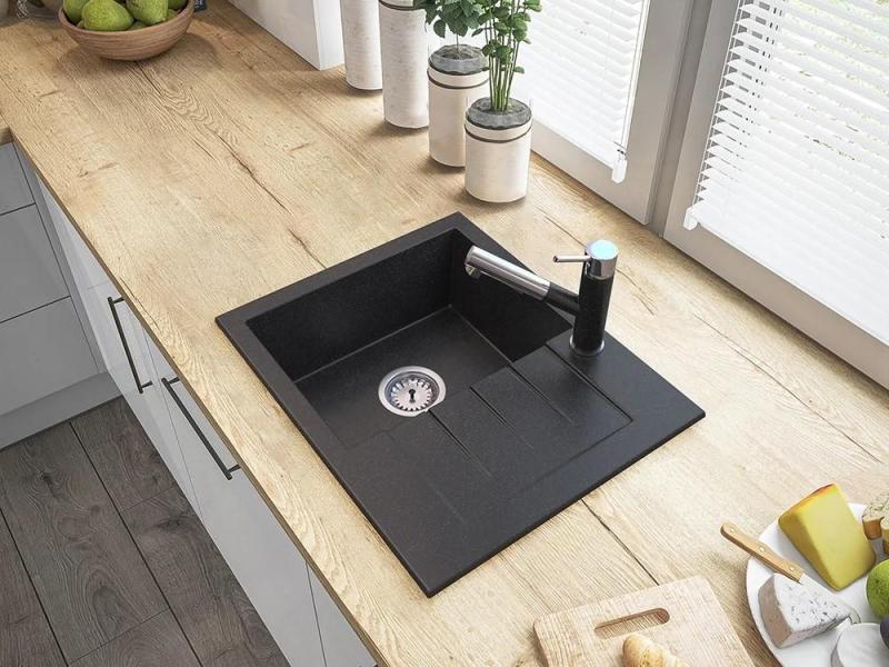 Graniteland Ceres Konyhai Csaptelep Arduin keménykő megjelenéssel, Kihúzható Kifolyóval és Kettős-Funkciós Kézi Zuhannyal 1208970706