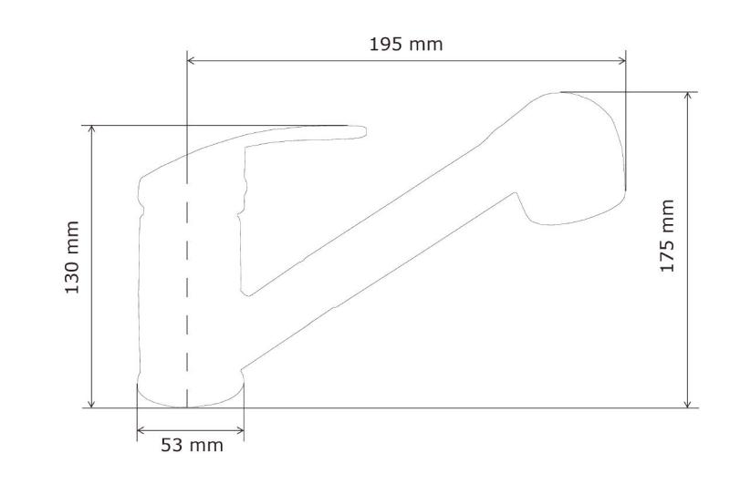 Graniteland Rhea Konyhai Keverőcsap Beige homok kihúzható kifolyóval és Dupla-Funkciós Kézizuhannyal 1208970713