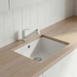 Gránitland Rhea Konyhai Csaptelep Fehér, Kihúzható Kifolyóval és Kettős Funkciós Zuhanyfejjel 1208970714