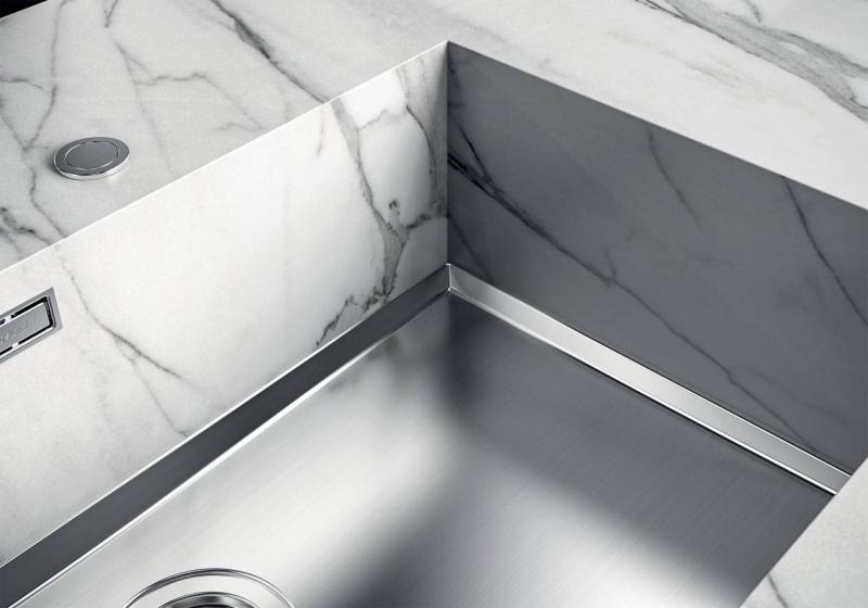 Foster Phantom Base RVS Alaplapi Munkalap Mosogató 50x40cm beépítésre Kerámia természetes kő és Solidsurface vastagság 20mm 1208970717