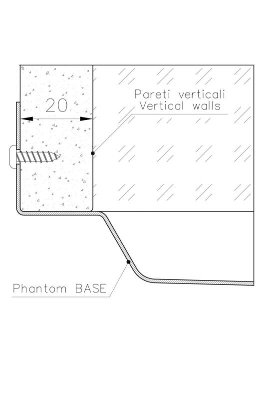 Foster Phantom Base Rozsdamentes Acél Alaplap Munkalap Mosogató 40x40cm Beépíthető Kerámiába, Terméskőbe és Szilárd Felületbe 20mm Vastagság 1208970718