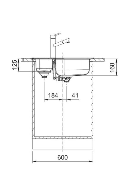 Franke Spark SKX 660 1,5 RVS Mosogató fordítható Felépítés 62x49cm 101.0714.455