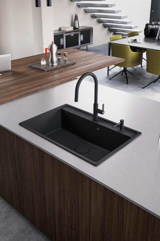 Franke Maris Slim J Konyhai csaptelep Fekete Kihúzható Kifolyóval 115.0728.389