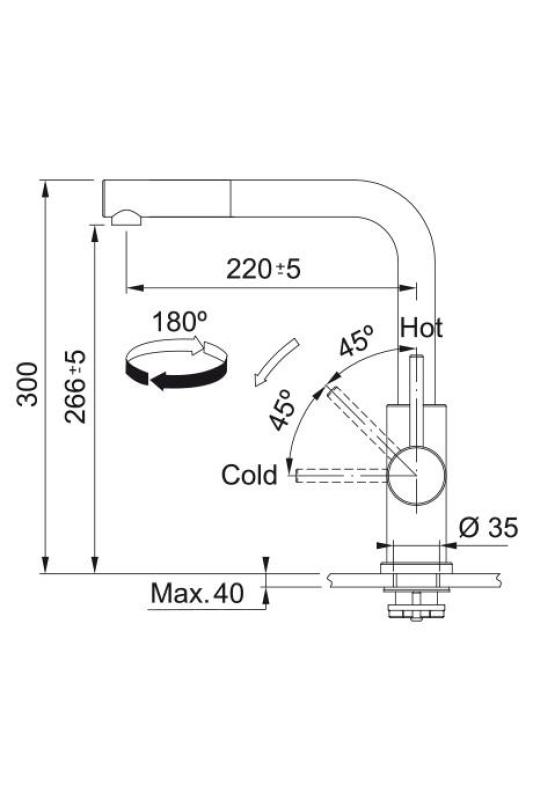 Franke Smart Glenda Konyhai csaptelep Rozsdamentes acél Kihúzható kifolyó 115.0706.986