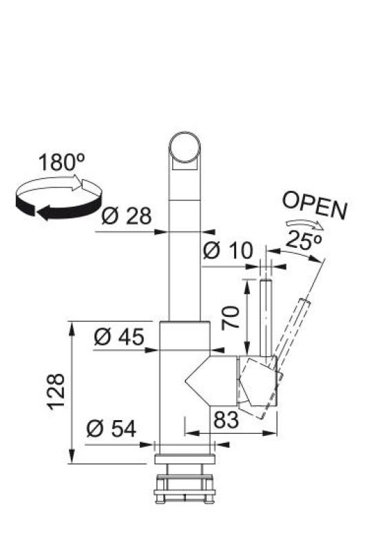 Franke Smart Glenda Konyhai csaptelep Rozsdamentes acél Kihúzható kifolyó 115.0706.986