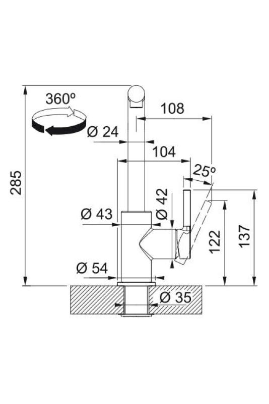 Franke Lina L Konyhai csaptelep Coffee cream kihúzható kifolyóval 115.0728.488