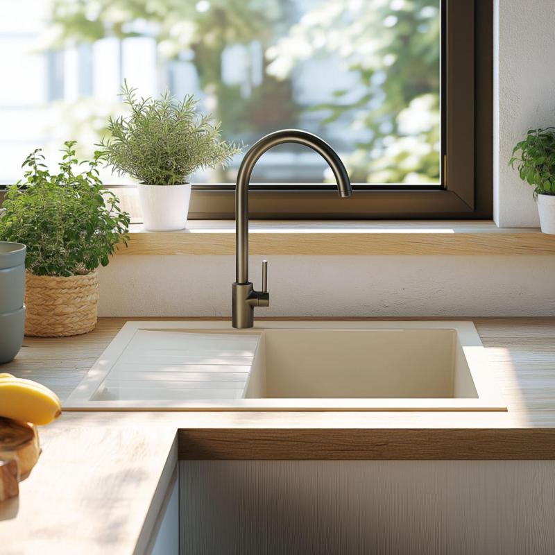 Ausmann Ceramic Sylva Kerámia Fehér Mosogató Csepegtetővel 857 x 500 mm 1208971128