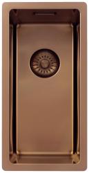 Pure.Sink Exclusivo kis réz mosogató 18x40 cm 10mm sugárzó alulról, lapos beépítés és felületi beépítés PEX1840-62