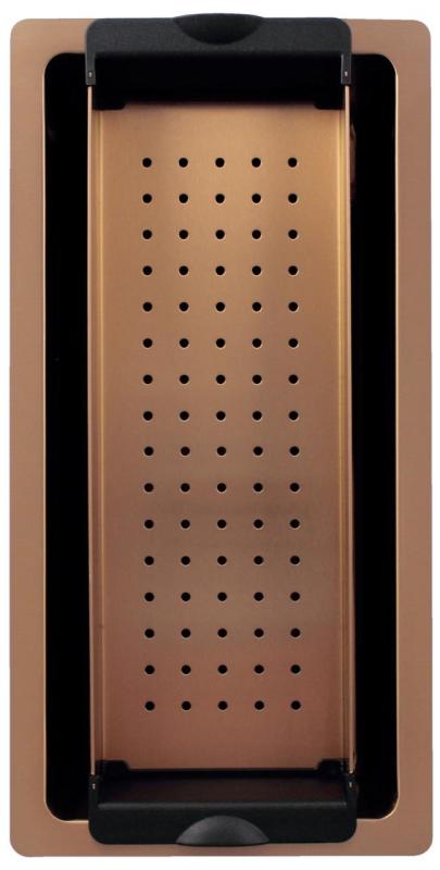 Pure.Sink Exclusivo kis réz mosogató 18x40 cm 10mm sugárzó alulról, lapos beépítés és felületi beépítés PEX1840-62