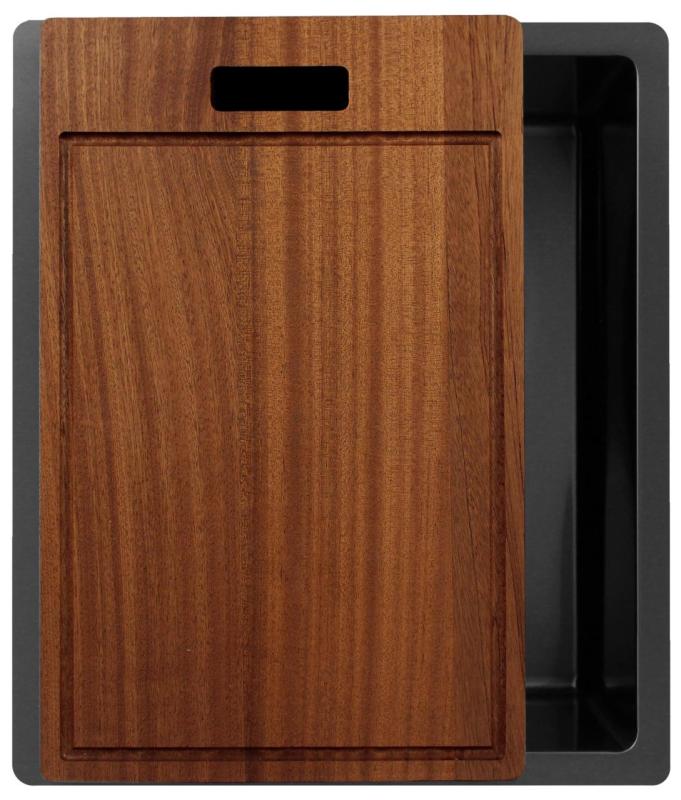 Pure.Sink Exclusivo Gun metal mosogató 34x40 cm 10mm sugár alulról, laposan és felülről építve PEX3440-61