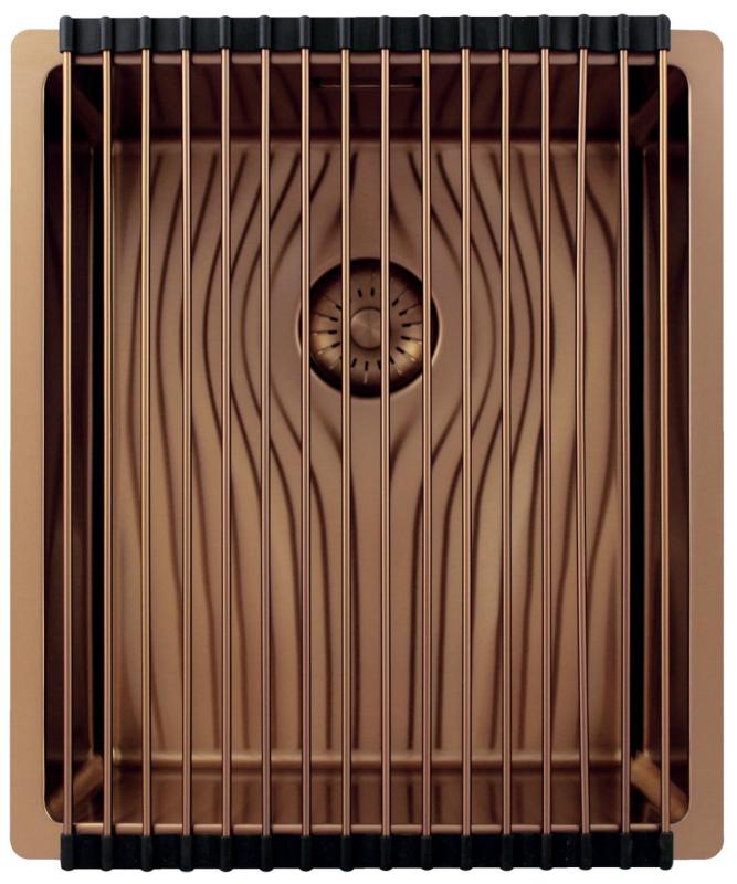 Pure.Sink Exclusivo Réz mosogató 34x40 cm 10mm sugárzó alulról, lapos építésű és felépítő PEX3440-62