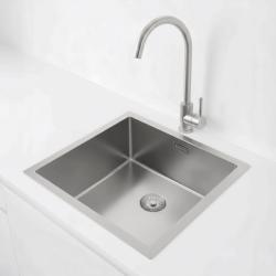 Pure.Sink Exclusivo RVS mosogató 40x40 cm 10mm sugárzású alulról, lapos építésű és felépítésű PEX4040-02