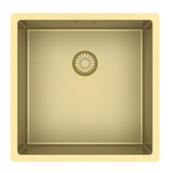 Pure.Sink Exclusivo Arany mosogató 40x40 cm 10mm sugár alulról, laposan és felülről PEX4040-60