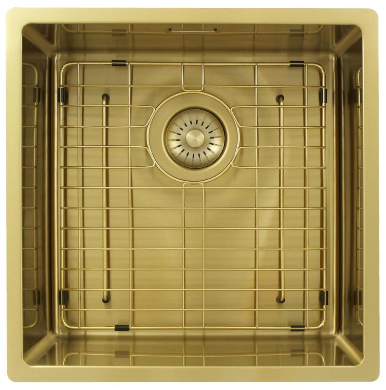 Pure.Sink Exclusivo Arany mosogató 40x40 cm 10mm sugár alulról, laposan és felülről PEX4040-60