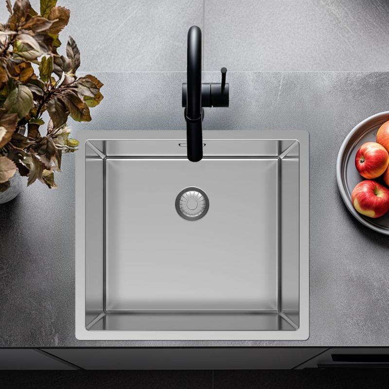 Pure.Sink Exclusivo RVS mosogató 45x40 cm 10mm sugárzó alulról, lapos építésű és felépített PEX4540-02