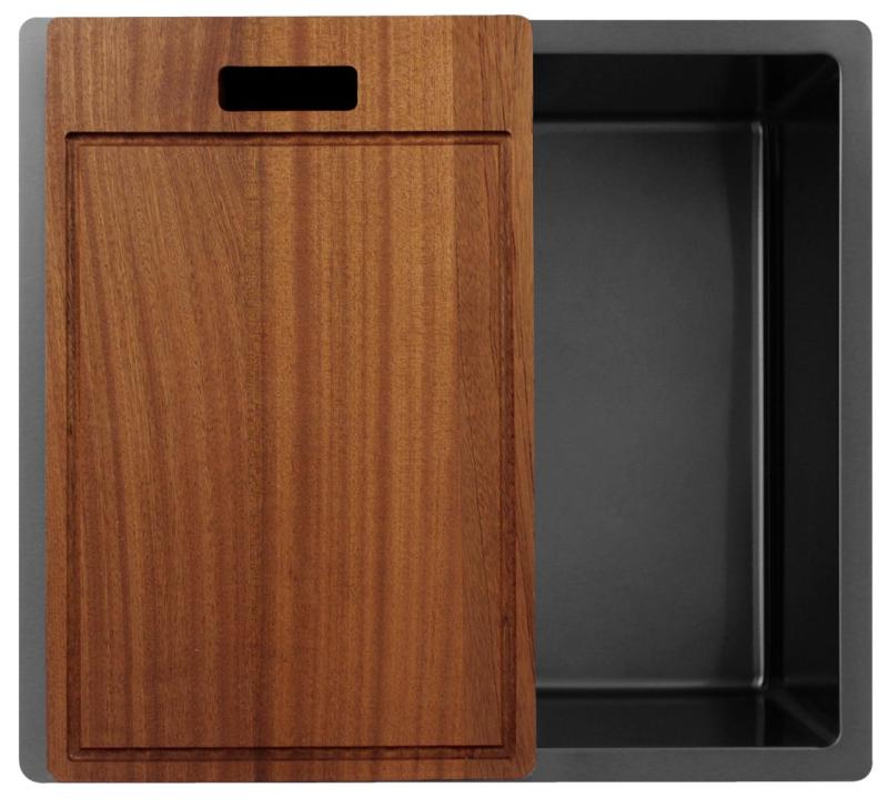 Pure.Sink Exclusivo Gun metal mosogató 45x40 cm 10mm sugárzású alulról, laposan és felülről építve PEX4540-61