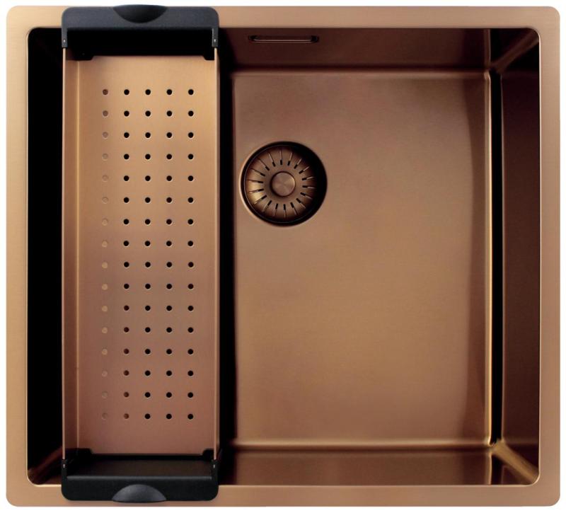 Pure.Sink Exclusivo Réz mosogató 45x40 cm 10mm sugarú alulról, laposan és felülről építve PEX4540-62