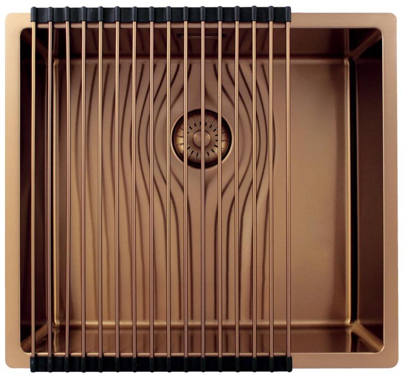 Pure.Sink Exclusivo Réz mosogató 45x40 cm 10mm sugarú alulról, laposan és felülről építve PEX4540-62