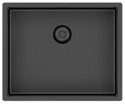 Pure.Sink Exclusivo Gun metal mosogató 50x40 cm 10mm sugárzó alulról, lapos építés és felépítés PEX5040-61