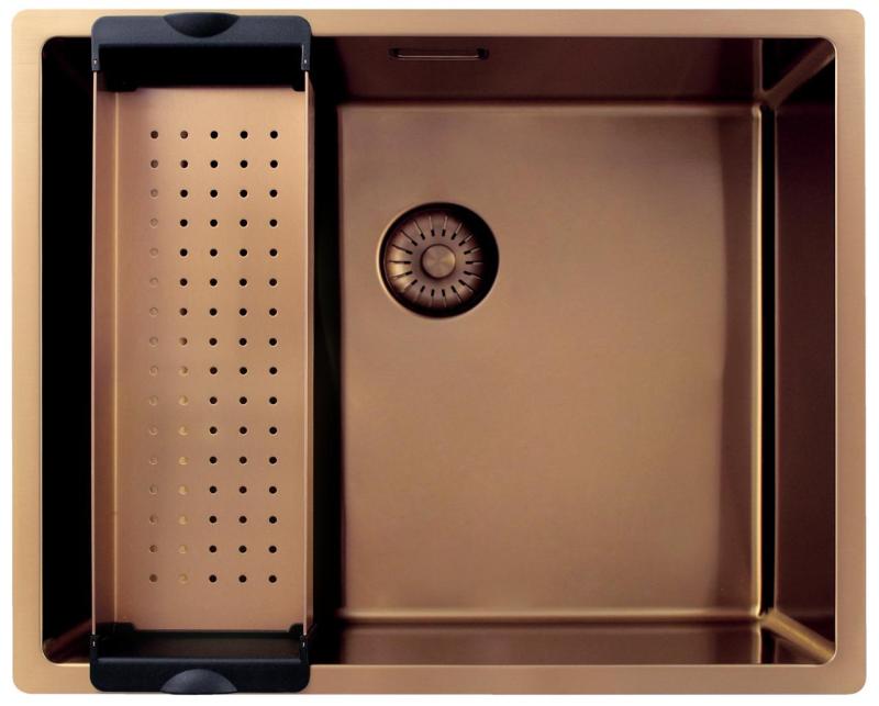 Pure.Sink Exclusivo Réz mosogató 50x40 cm 10mm sugárzó alulról, laposan és felülről PEX5040-62