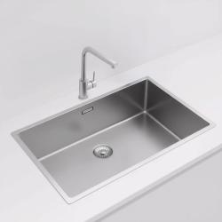 Pure.Sink Exclusivo nagy rozsdamentes acél mosogató 70x40 cm 10mm sugárzású alulról, síkbeépítéssel és felületre szereléssel PEX7040-02