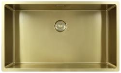 Pure.Sink Exclusivo nagy arany mosogató 70x40 cm 10mm sugár alulról, lapostetőn és felülről PEX7040-60