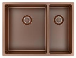 Pure.Sink Exclusivo Réz 1,5 másfél mosogató 34+18 cm 10mm sugár PEX341840-62