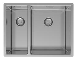 Pure.Sink Exclusivo RVS 1,5 másfél mosogató 18+34 cm 10mm sugár PEX183440-02