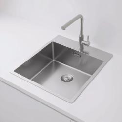 Pure.Sink Exclusivo RVS mosogató 44x52 cm Tapwing csaplyukkal 10mm sugárban PEX4040T-02