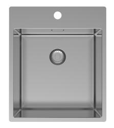 Pure.Sink Exclusivo RVS mosogató 44x52 cm Tapwing csaplyukkal 10mm sugárban PEX4040T-02