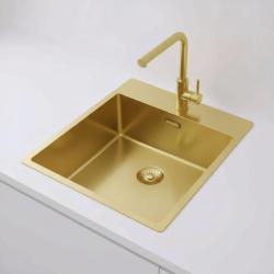 Pure.Sink Exclusivo Arany mosogató 44x52 cm Tapwing csaplyukkal 10mm sugárban PEX4040T-60