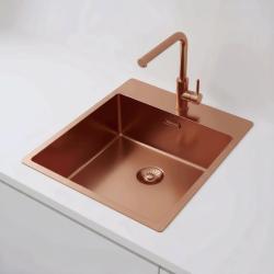 Pure.Sink Exclusivo Réz mosogató 44x52 cm Csapatszárny csaplyukbankkal 10mm sugárban PEX4040T-62