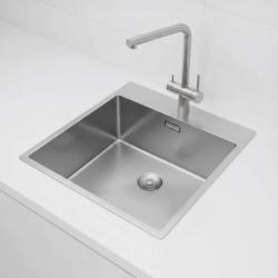 Pure.Sink Exclusivo RVS mosogató 49x52 cm Tapwing csaplyukkal 10mm sugárban PEX4540T-02