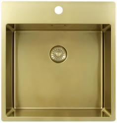 Pure.Sink Exclusivo Arany mosogató 49x52 cm Tapwing csaplyukkal 10mm sugárban PEX4540T-60