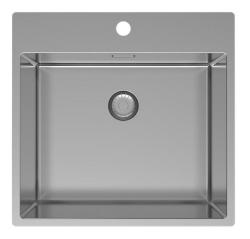 Pure.Sink Exclusivo RVS mosogató 54x52cm Tapwing csaplyukbankkal 10mm sugárban PEX5040T-02