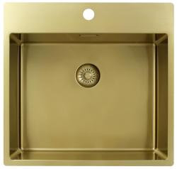Pure.Sink Exclusivo Arany mosogató 54x52 cm Tapwing csaplyukkal 10mm sugárban PEX5040T-60