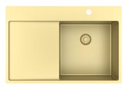 Pure.Sink Exclusivo Arany mosogató csapadéktálcával 78x52 cm Jobboldali Tapwing PEX4078RT-60