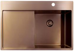 Pure.Sink Exclusivo Réz mosogató csepegtetővel 78x52 cm Jobboldali csaptelep PEX4078RT-62