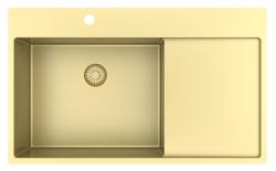 Pure.Sink Exclusivo Arany mosogató csapadékelvezető részével 86x52 cm Bal oldali Tapwing PEX5086LT-60