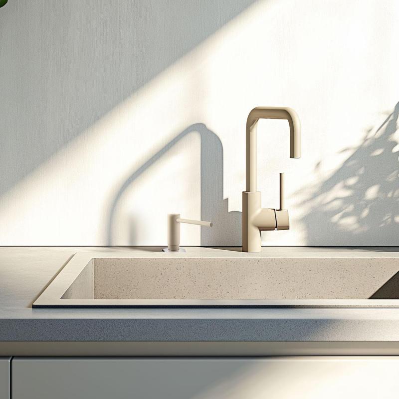 Franke Active beépített konyhai szappanadagoló, gránit Coffee cream 112.0633.091